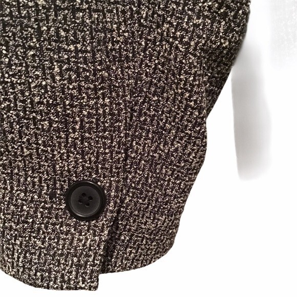 Cold Water Creek Blazer Jacket Button Up Black and Gray 8P - Picture 3 of 4